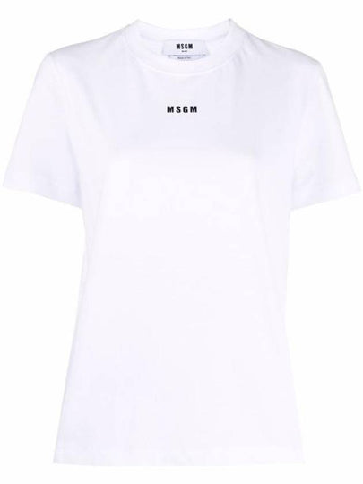 Micro Logo Short Sleeve T-Shirt White - MSGM - BALAAN 2