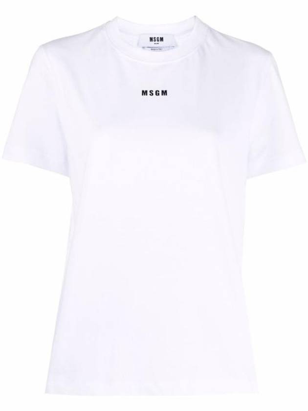 Micro Logo Short Sleeve T-Shirt White - MSGM - BALAAN 2