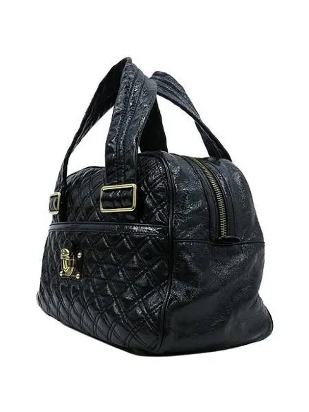 Black patent quilted gold logo lock decoration tote bag - MARC JACOBS - BALAAN 3