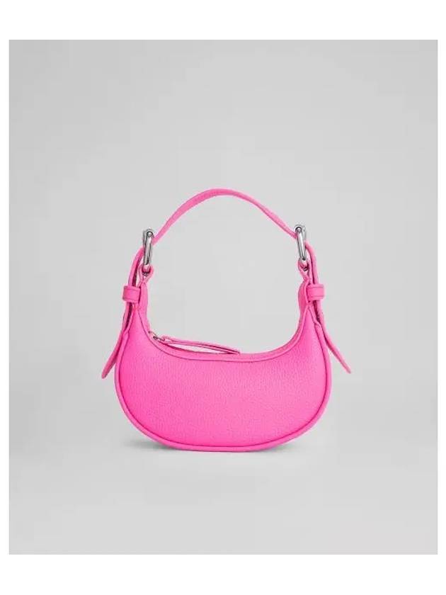 Mini Soho Flat Grain Leather Shoulder Bag Hot Pink - BY FAR - BALAAN 2