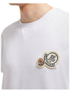 Double Logo Patch Round Short Sleeve T-Shirt White - MONCLER - BALAAN 6