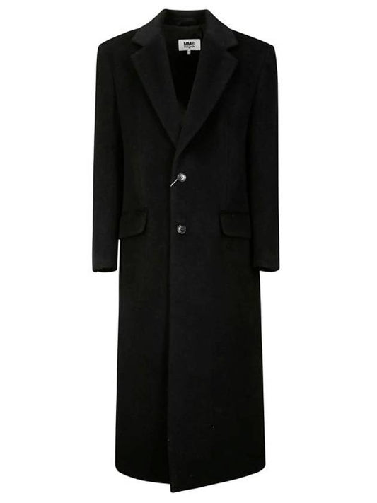 Classic Lapel Virgin Wool Single Coat Black - MAISON MARGIELA - BALAAN 1