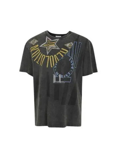 Hugo Cotton Short Sleeve T-Shirt Faded Black - ISABEL MARANT - BALAAN 2