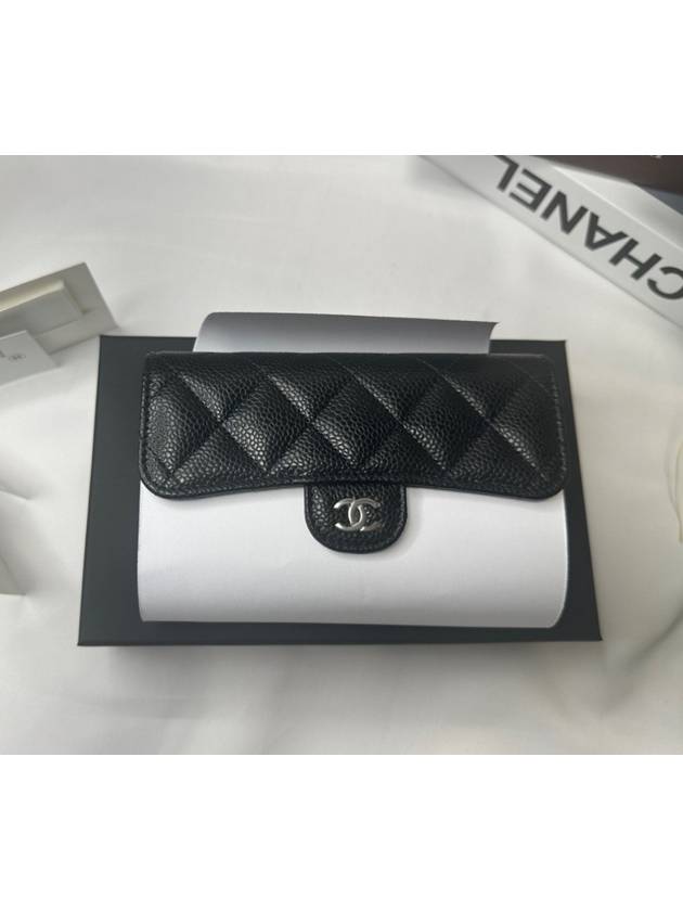 Medium wallet classic caviar black silver AP0232 - CHANEL - BALAAN 2