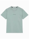 JEANS Men s Green Regular Fit Graphic Short Sleeve T Shirt J326029 PFF - CALVIN KLEIN - BALAAN 2