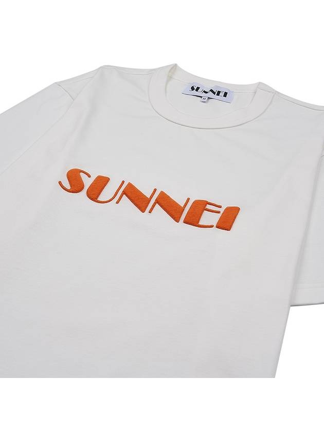 Embroidered Logo Short Sleeve T-Shirt White - SUNNEI - BALAAN 4