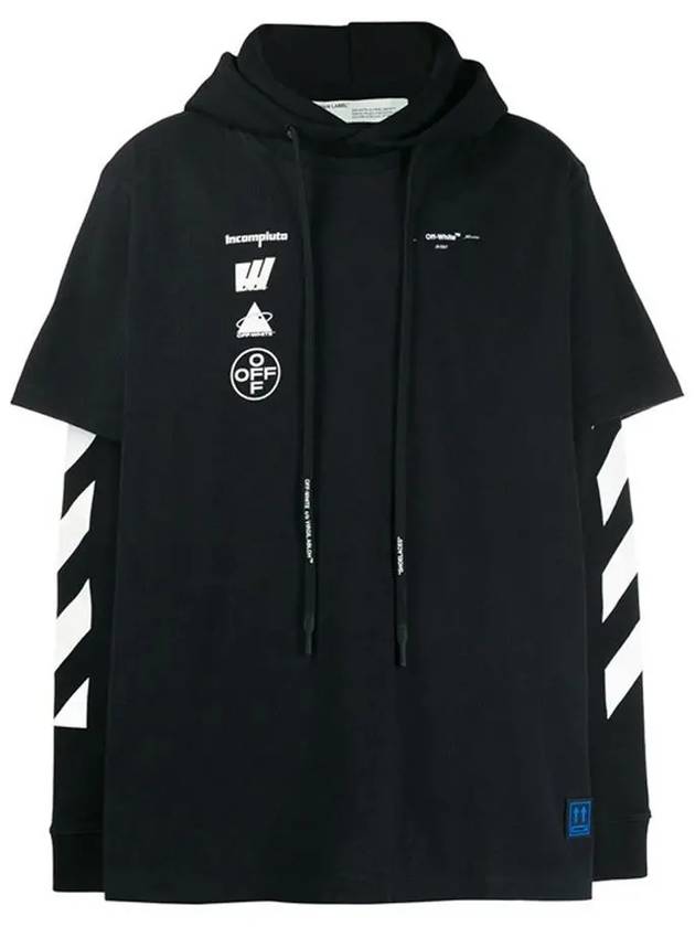 Men's Diag Mariana Hoodie Black - OFF WHITE - BALAAN 3