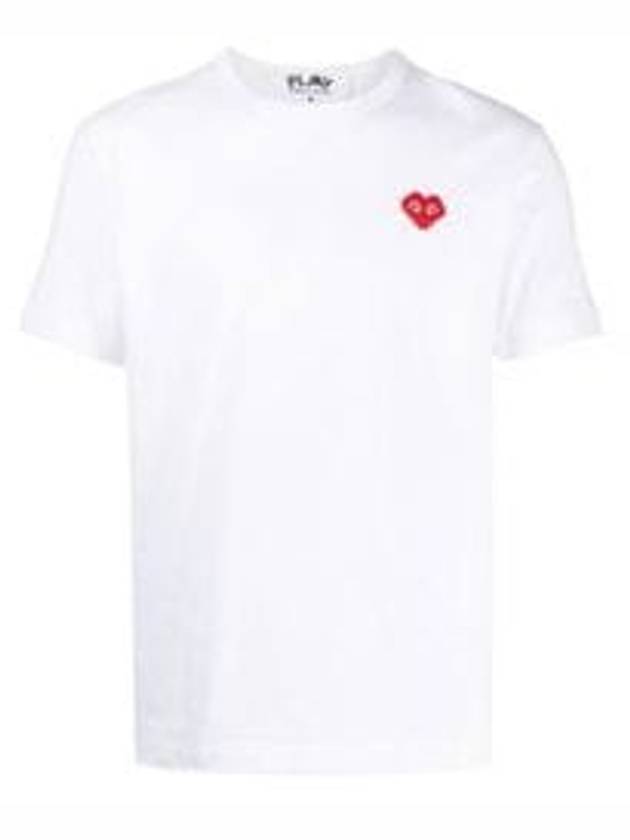 Invaders Heart Wappen Short Sleeve T-Shirt White - COMME DES GARCONS - BALAAN 2