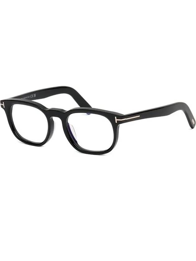 Blue light blocking glasses frame TF5930DB 001 square Asian fit horn rim - TOM FORD - BALAAN 7