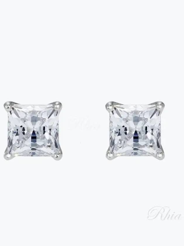 Stila Attract Stud Square Earrings Silver - SWAROVSKI - BALAAN 2