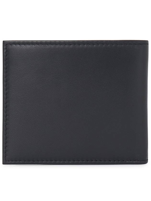 Logo Leather Bifold Half Wallet Black - HUGO BOSS - BALAAN 3