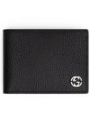 GG Interlocking Two Tone Half Wallet Black Green - GUCCI - BALAAN 5