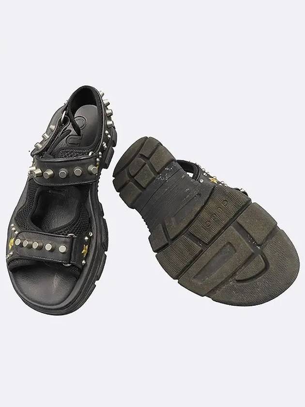 546073 Black leather stud detail men s sandals 9 - GUCCI - BALAAN 2