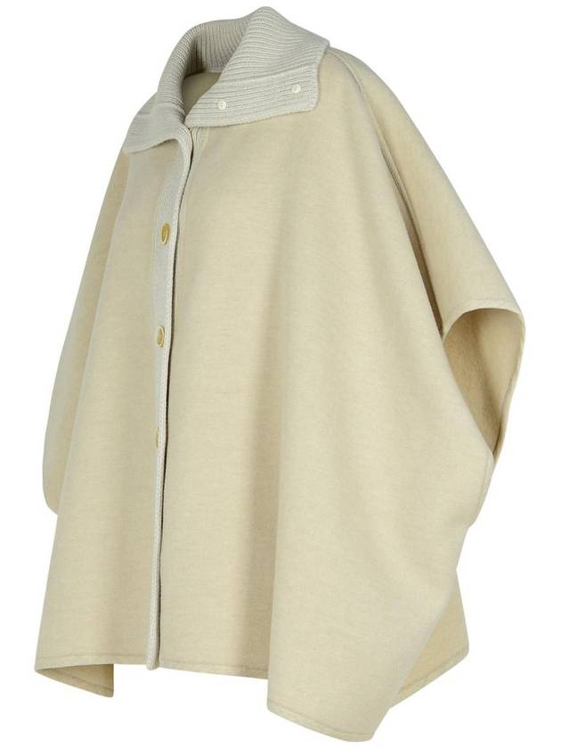 Fabiana Filippi Beige Wool Blend Cape - FABIANA FILIPPI - BALAAN 2