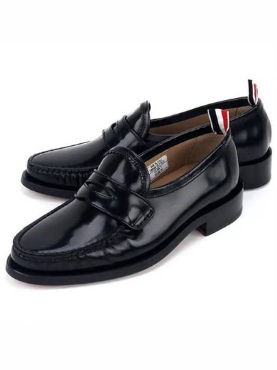 Pleated Leather Penny Loafers Black - THOM BROWNE - BALAAN 2