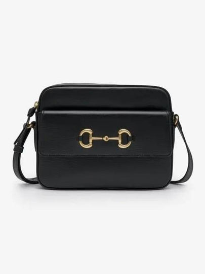 Horsebit 1955 Gold Plated Small Cross Bag Black - GUCCI - BALAAN 2