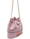 V Logo Chain Mini Bucket Bag Pink - VALENTINO - BALAAN 4