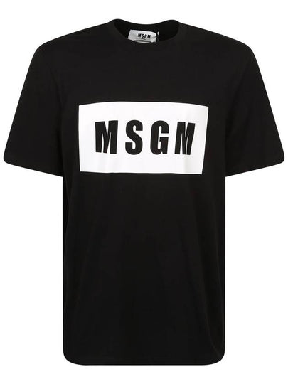 Box Logo Short Sleeve T-Shirt Black - MSGM - BALAAN 2