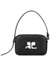 Camera Slim Leather Shoulder Bag Black - COURREGES - BALAAN 3