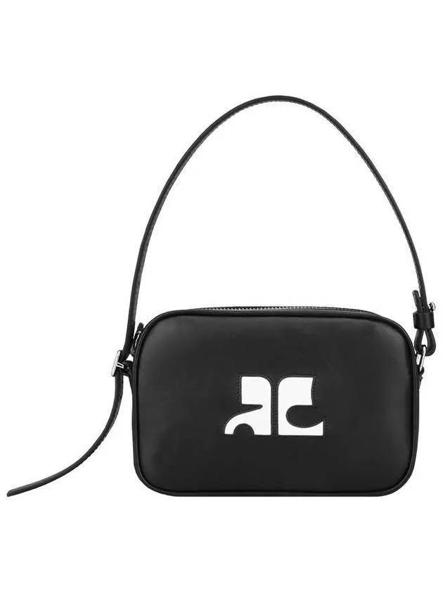 Camera Slim Leather Shoulder Bag Black - COURREGES - BALAAN 3