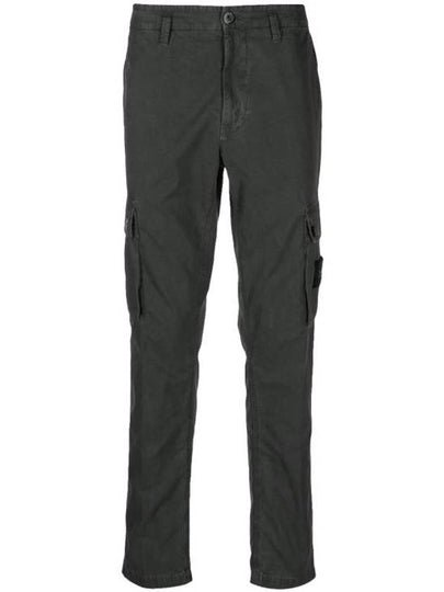 Wappen Patch Old Treatment Slim Fit Cargo Straight Pants Charcoal - STONE ISLAND - BALAAN 2