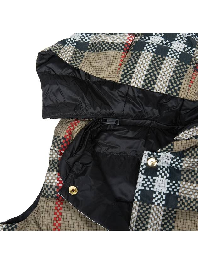 Vintage Check Reversible Hooded Padded Vest Beige - BURBERRY - BALAAN 10