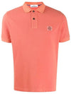 Men's Wappen Logo Patch Polo Shirt Orange - STONE ISLAND - BALAAN.
