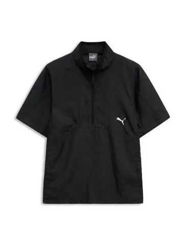 Archive Light Woven Half Zip Short Sleeve T-Shirt Black - PUMA - BALAAN 1