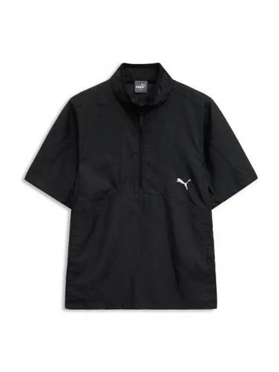 Archive Light Woven Half Zip Short Sleeve T-Shirt Black - PUMA - BALAAN 2