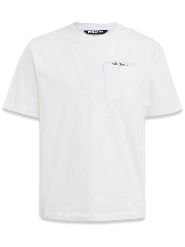 Sartorial Tape Pocket Short Sleeve T-Shirt White - PALM ANGELS - BALAAN 2