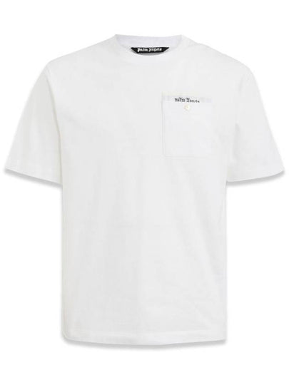 Sartorial Tape Pocket Short Sleeve T-Shirt White - PALM ANGELS - BALAAN 2