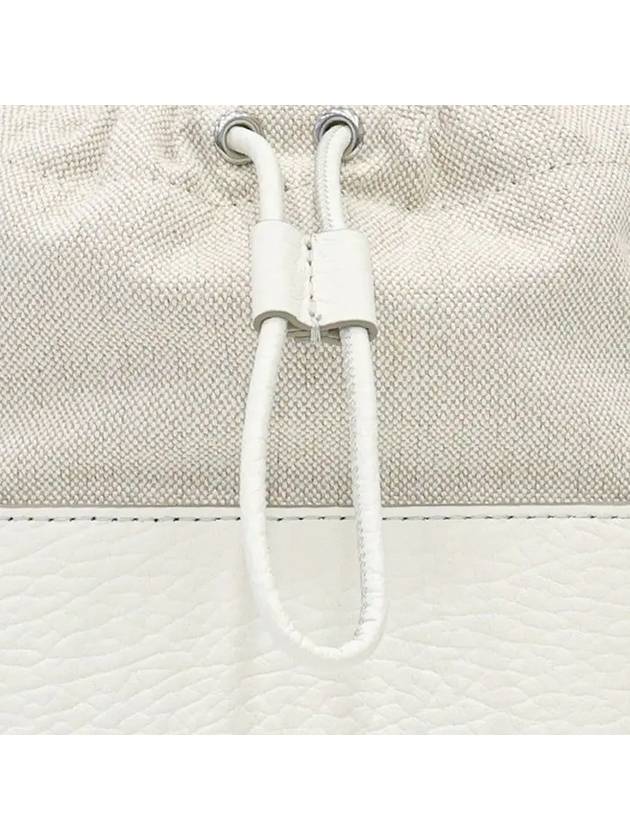 5AC Number Logo Texture Leather Bucket Bag Ivory - MAISON MARGIELA - BALAAN 3