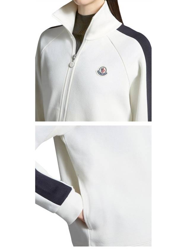 8G00001 899V9 034 Logo Zip up Jacket White Women s TTA - MONCLER - BALAAN 5