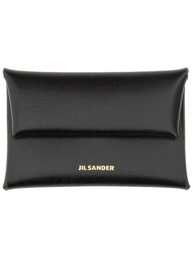 Gold Logo Bifold Card Wallet Black - JIL SANDER - BALAAN 2