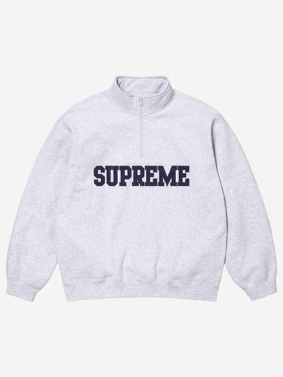 College Eat Half Zip Sweatshirt Ash Grey - SUPREME - BALAAN 2