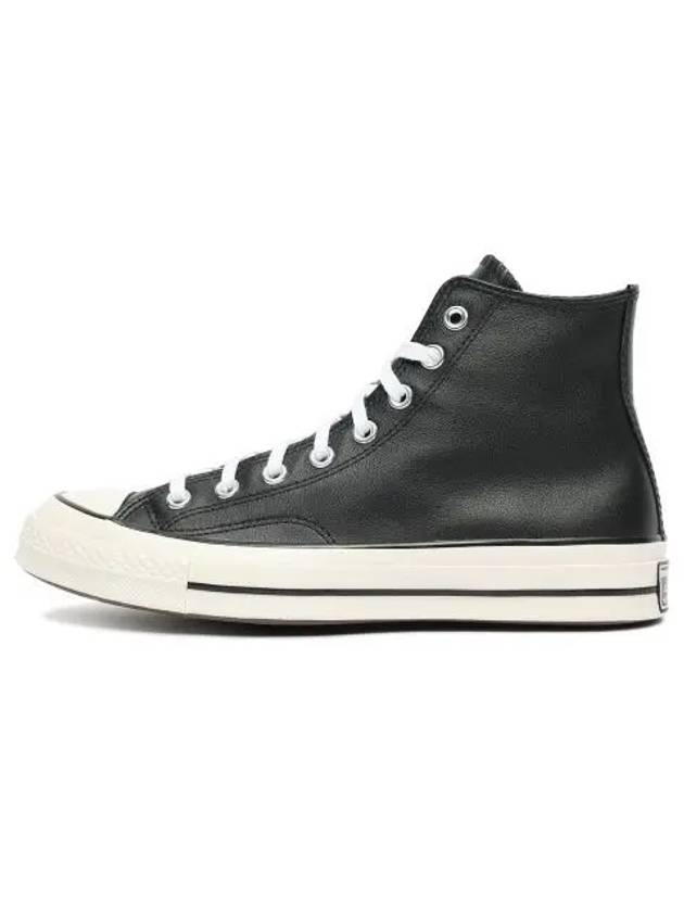 Chuck 70 Leather High Top Sneakers Black - CONVERSE - BALAAN 2