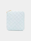 Intrecciato Zipper Around Half Wallet Teal Washed - BOTTEGA VENETA - BALAAN 2