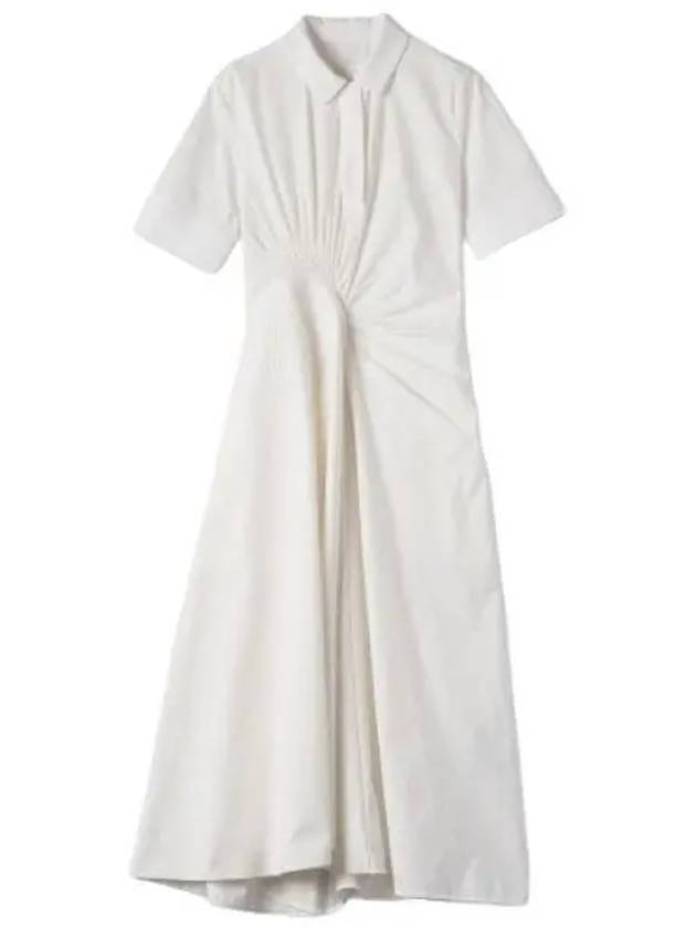 Women's Lucid Shirt Cotton Midi Dress White - JIL SANDER - BALAAN 2