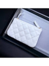 Classic Mini Pouch Caviar White Gold A82365 - CHANEL - BALAAN 2