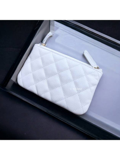 Classic Mini Pouch Caviar White Gold A82365 - CHANEL - BALAAN 2