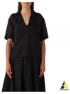 Bronzo Ramie Blouse Black - MAX MARA - BALAAN 2