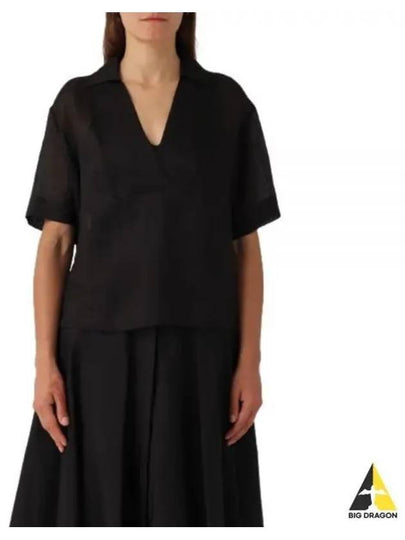 Bronzo Ramie Blouse Black - MAX MARA - BALAAN 2