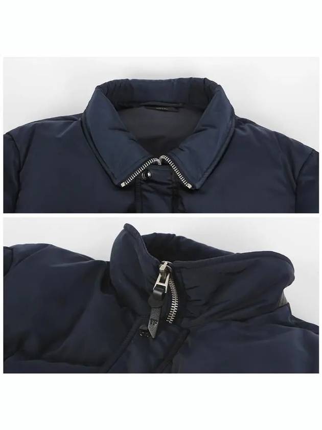 Nylon Funnel High Neck Padding Navy - TOM FORD - BALAAN 6