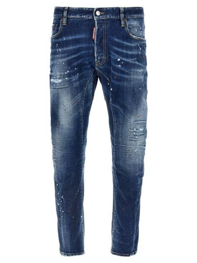 Paint Splatter Tidy Biker Jeans Navy - DSQUARED2 - BALAAN 2