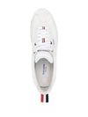 Vitello Calf Leather Clear Sole Tech Runner Sneakers White - THOM BROWNE - BALAAN 5