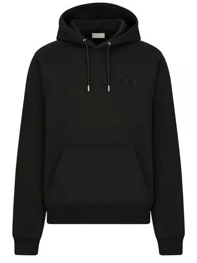 CD Icon Organic Cotton Fleece Hoodie Black - DIOR - BALAAN 2