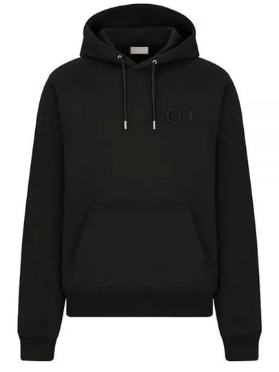 CD Icon Organic Cotton Fleece Hoodie Black - DIOR - BALAAN 2