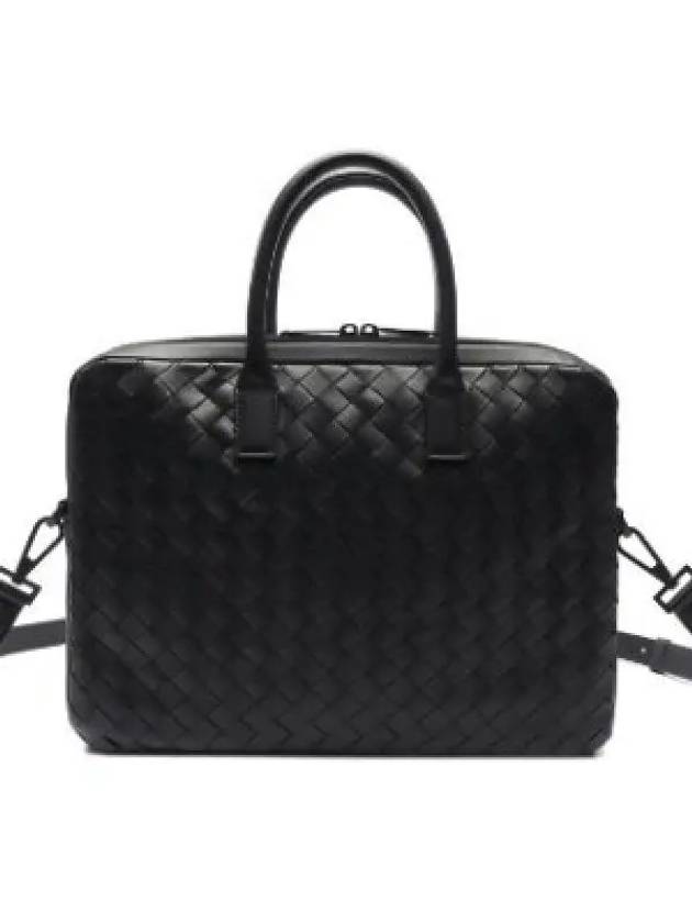 Intrecciato Weave Briefcase Black - BOTTEGA VENETA - BALAAN 2