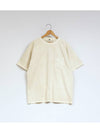 9.5Oz Basic Pigment Short Sleeve T-Shirt Ivory - NIGEL CABOURN - BALAAN 2