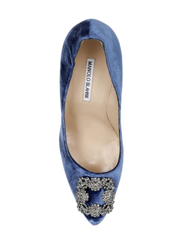 105MM HANGISI Swarovski Velvet Pumps - MANOLO BLAHNIK - BALAAN 4